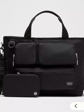 lululemon athletica Men’s Black Utility Tote with Front Pouches